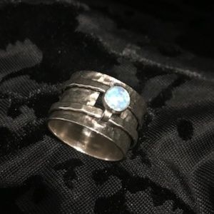 Silpada Faux Opal Spinner Ring, Size 8